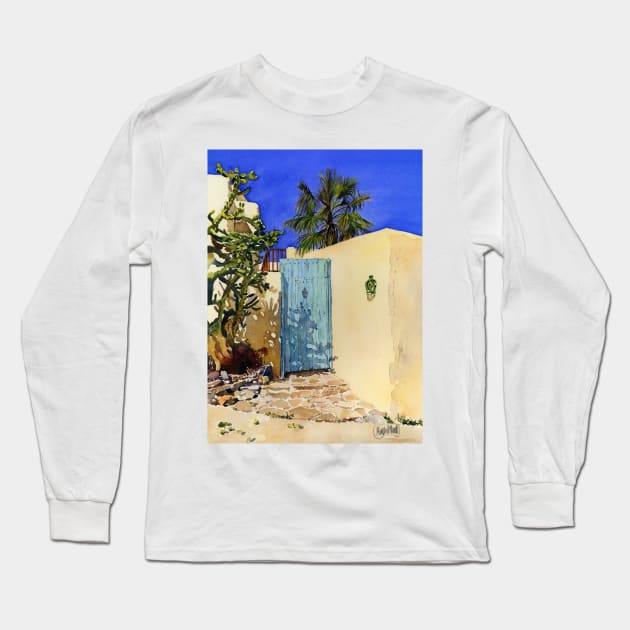 Mediterranean Blue Long Sleeve T-Shirt by margaretmerry